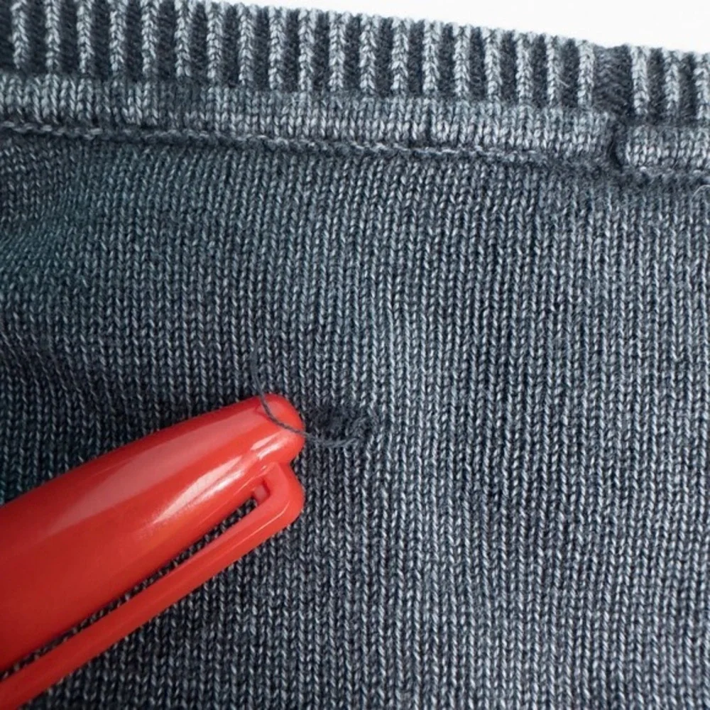 Armani Exchange Crewneck Knit Pullover‎ Sweater Mens Small Cotton Blue Gray
